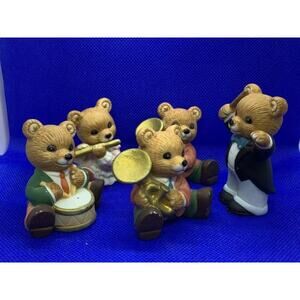 Set of 5 Homco Musical Band Bears #1422